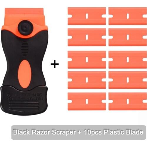 Clean Razor Scraper +10pcs/20pcs Razor Blade Ceramic Glass Car Window Tools Tint Vinyl Wrap Glue Squeegee Remover Auto Cleaner
