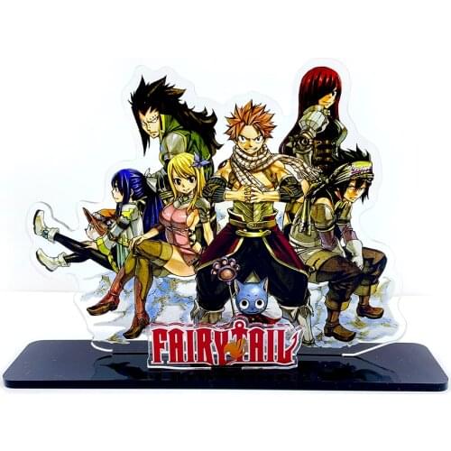 Fairy Tail union group Natsu Lucy Erza Gray Wendy Laxus Happy HM acrylic stand figure model plate holder topper anime