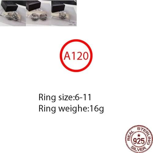 A120 925 sterling silver ring jewelry retro personality double cross hip-hop style punk fashion style couple shape gift for hot