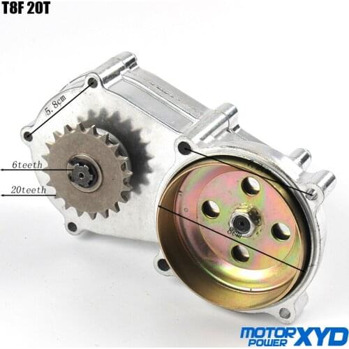 Silver 20T 49cc Pocket Bike Transmission Gear Box for Mini Moto Atv Quad 2stroke Engine
