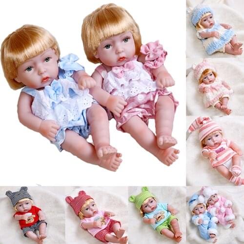 JINGXIN PRINSES 30cm Reborn Baby Dolls Gold Hair Baby Toy Lifelike Real Baby Dolls Girls Toys Full Silicone Bath Play Toy Gifts