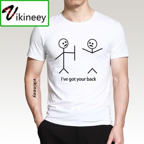 Summer T Shirt Men Tshirt Funny Short Sleeve I Have Got Your Back Stick Figure T-Shirts Cotton Loose Camiseta Tops Tees Shirts