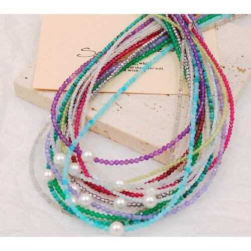 Lii Ji 2021 Choker Necklace 925 Sterling Silver Stone Shell Pearl Necklace Turquoise Amethst Larimar Mothers Friend Women Gift