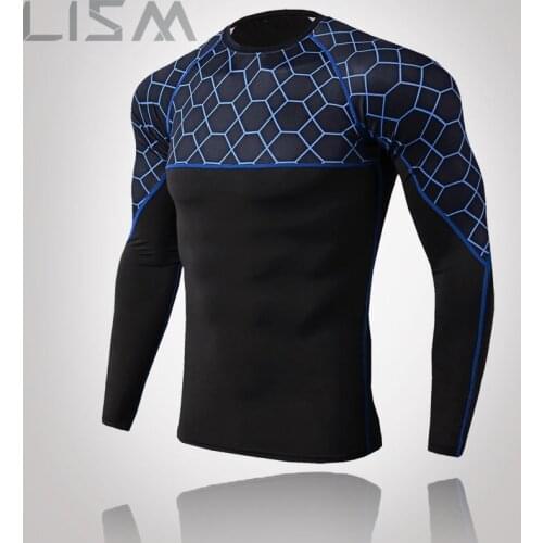 Mens Tights Fitness Bodybuilding Clothes Sports Suit Mens Sports Running Jogging Underwear Rashgard Running Tracksuit