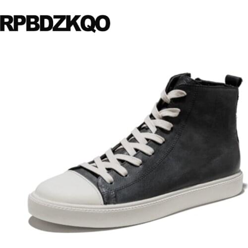 Winter men boots with fur 2019 faux trainer shoes high top short genuine leather lace up sneakers korean full grain handmade