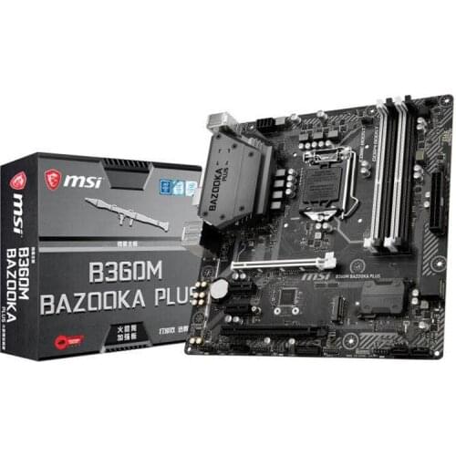 New MSI B360M BAZOOKA PLUS Desktop Motherboard DDR4 LGA 1151 64GB USB2.0 USB3.1 HDMI DVI Gigabit LAN motherboard free shipping