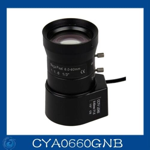 Cctv camera lens 6-60mm Auto Iris lens 1/3" CS F1.6 Free shipping.CYA0660GNB