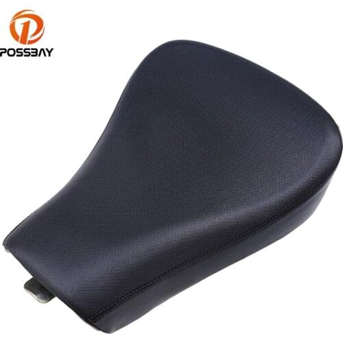 POSSBAY Motorcycle Seat PU Front Driver Seat Motocross Modified For Harley 883/48 12-15 Cafe Racer Seat Custom Chopper Bobber