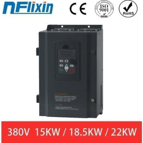 15KW/18.5KW/22KW 380V VFD Frequency Converter 3Phase Input Triphase 3 Phase Output 45A Frequency Inverter Motor Speed Controller