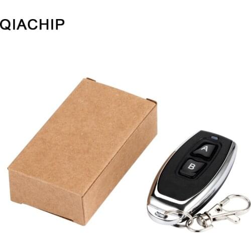 QIACHIP 433 MHz RF Remote Control Learning Code 1527 EV1527 For Gate Garage Door Controller Alarm Key 433mhz Included Battery