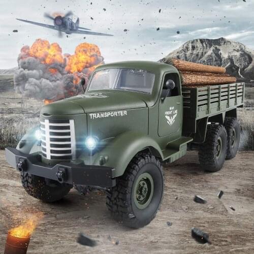 Rc Cars Rc Military Truck Off-Road Crawler 6WD 2.4Ghz Remote Control Trucks Rc Trucks, 1:16 Scale Army Cars Toys for Adults Kids