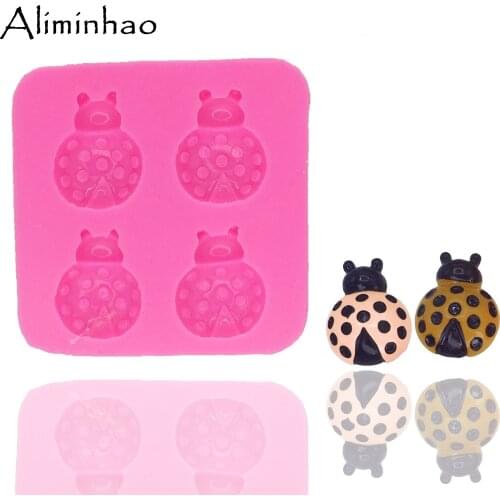 DY0022 Insect Ladybug DIY Silicone Mold Sugarcraft dessert Candy Chocolate Molds Fondant Cake Decorating Tools
