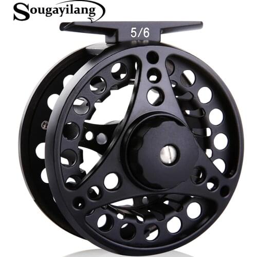 Sougayilang 3BB Aluminum Fly fishing reel Die Full Metal 5/6WT Casting CNC Fly Fishing Wheel De Pesca