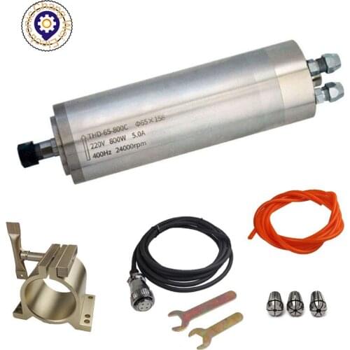 THD-65-800C，220V 800W 65mm+ER11，water pipe specification:inner 5 outer 8,Lubrication method:grease lubrication