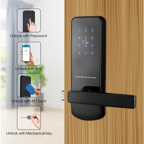 TTlock Bluetooth WiFi Smart Electronic Door Lock Keypad Smart Door Lock For Home Airbnb House Apartment with App Remote Control