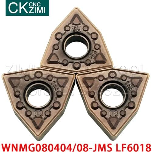 WNMG080404-JMS LF6018 WNMG080408-JMS LF6018 Carbide Turning Inserts cutter CNC wood turning tools wood lathe for stainless steel
