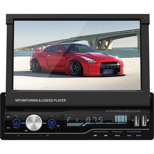 Retractable 7 Inch 1080P Touch Screen Bluetooth Car Radio Video MP5 Player GPS Navigation Car Accessories Interior