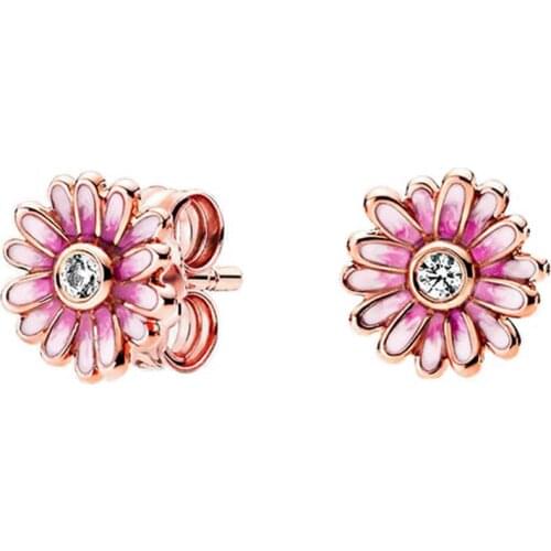 Flower Silver charm Earrings S925 Sterling Silver Ear Studs Hoop Earrings For Women Silver Drop Earring Jewelry Girl Woman Gift