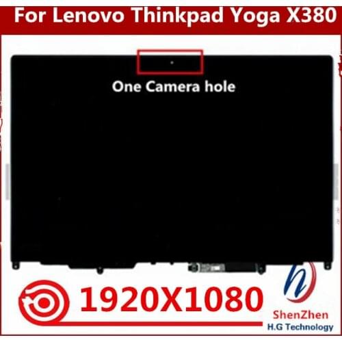 LCD Assembly for Lenovo Thinkpad X380 yoga Laptop Touch Screen +Frame FHD 1920*1080 IPS 30pin FRU 02DA168 02DA170 02HM040