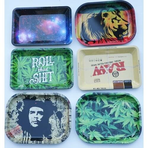 1 Pc Metal Tobacco Hand Roller Tray Storage Tray Herb Trays Rolling Machine Smoking Accessories Storage Tray