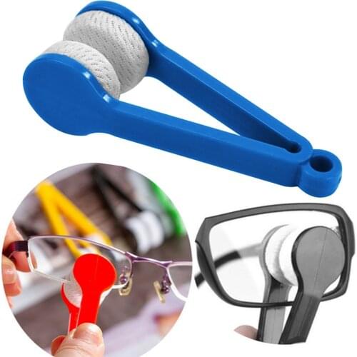 1pcs Glasses Cleaning Brush Spectacle Eyeglass Mini Microfiber Cleaning Brush Sunglass Eyewear Lens Maintain Tool