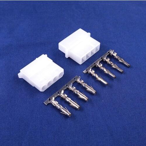 10 Sets ATX / EPS Molex 5.08 mm 4 Pin Male / female Power Connector Housing + Terminals for Computer ATX EPS Power