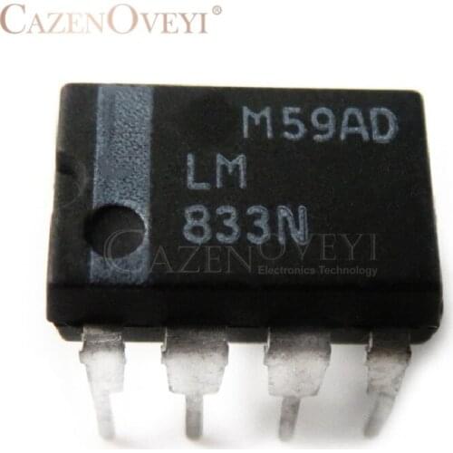 10pcs/lot LM833N DIP8 LM833 DIP IC In Stock
