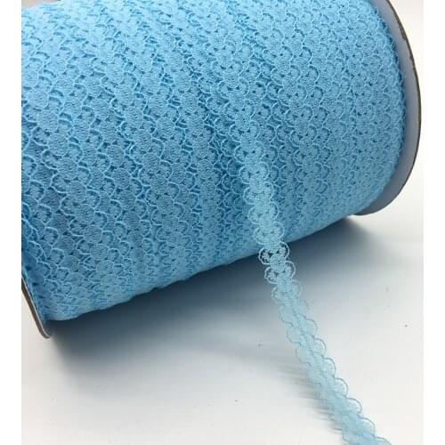 10yards/lot 5/8" (15mm)Wide Sky blue Bilateral Handicrafts Embroidered Net Lace Trim Ribbon DIY Sewing & Skirt Accessories
