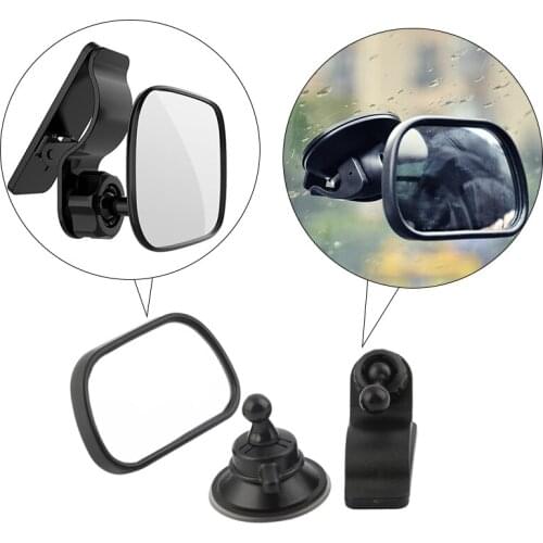 2 in 1 Car Safety View Back Seat Mirror Baby Car Mirror Children Facing Rear Ward Infant Care Square Safety Kids Monitor