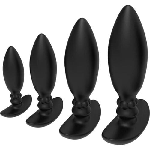 4pcs Anal Plug Training Sex Toys Base For Male, Female And Beginner Silicone Anal Plugs Training Set for Comfortable sex toys