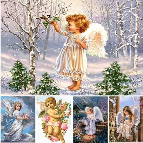 5D DIY full square diamond painting beautiful girl angel diamond embroidery mosaic cross stitch kit rhinestone mosaic decoration
