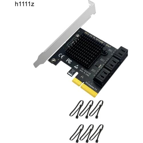 Chi a Mining 6 Port SATA 3.0 PCI-E Riser Card PCI Express X4 3.0 SATA Controller Card SATA3 6Gb Adapter PCIE SATA Expansion Card