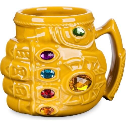 Anime Ceramic Mug Stereoscopic Fighting Gloves Fist Cup Large Capacity Water Cup Cartoon Mug Creative Color Diamond Ceramic Cup