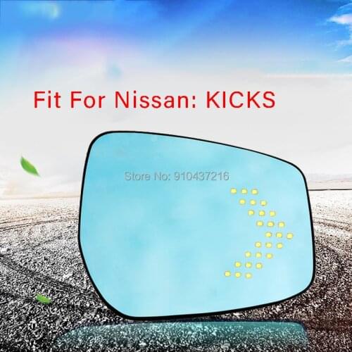 For Nissan KICKS Demist Car Rearview Mirror Glare Proof Blue Glasses Led Lamp Heated turn singleLarge view
