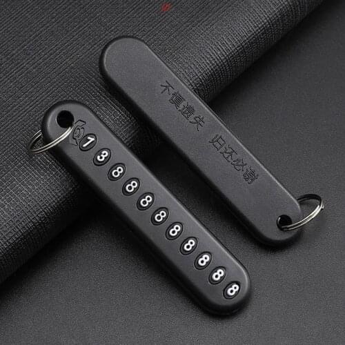 DIY Phone Number Card Plate Car Keys Anti-lost Keyring Keychain for Volkswagen POLO Tiguan Passat Golf EOS Scirocco Bora Lavida