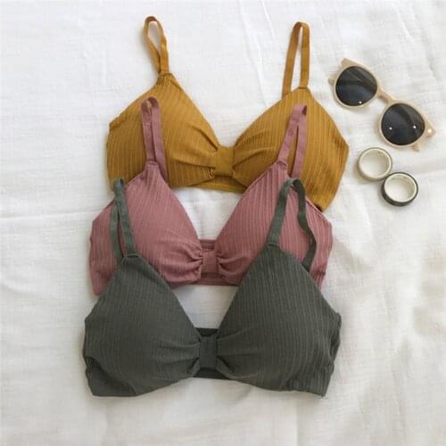 Vest-style Wrapped Chest Thin Lace Bras Padded Sexy Lingerie Soft Bras Bralette Seamless Thread Girl Bra For Women New