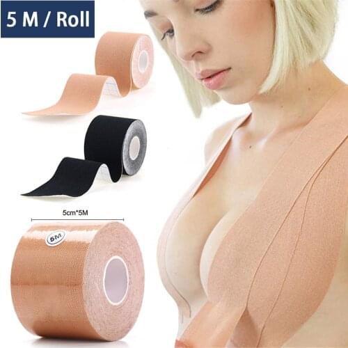 CDJLFH 5M/Roll Boob Tape Bras For Women Breast Lift Up Nipple Covers Body Invisible Adhesive Bra Push Up Intimates Sexy Bralette