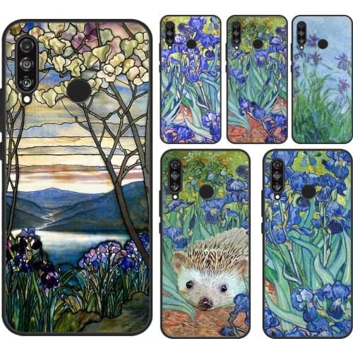 Irises Painting Case For Huawei P20 P40 Lite Mate 20 10 Lite P30 Pro P Smart 2021 2019 Back Cover Coque