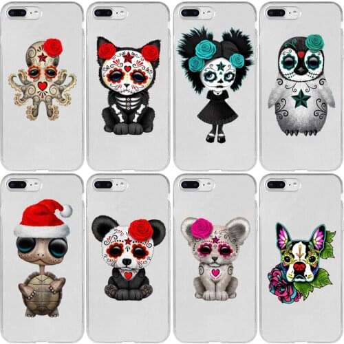 Sugar Skull Day of Dead Animal Cover Case for Xiaomi Note 10 9 8 SE 9T Pro Lite Explorer
