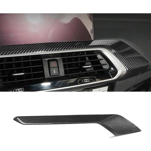 For BMW X3 X4 Series G01 G02 2018 2019 2020 Center Console Decorative Trim Cover Decal Car Interior Accessories Carbon Fiber