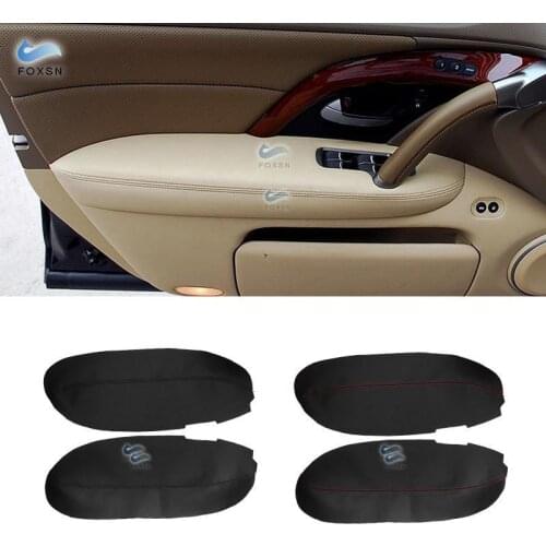 For Acura RL 2005 2006 2007 2008 2009 2010 2011 2012 Microfiber Leather 2pcs Car Front Door Armrest Panel Cover Protection Trim