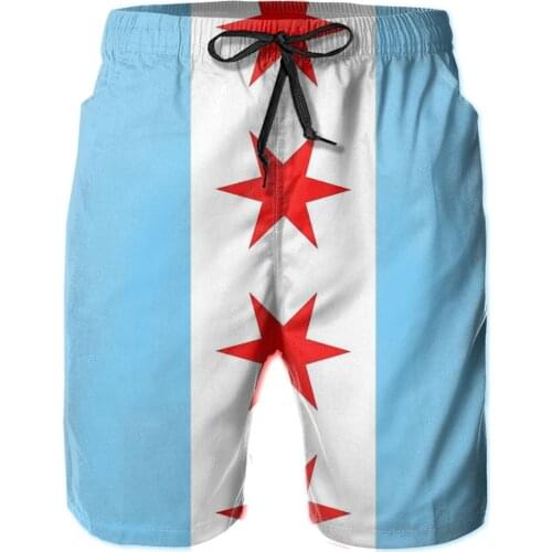 Hawaii Pants Causal R333 Breathable Quick Dry Funny Geekrunning Chicago Flag