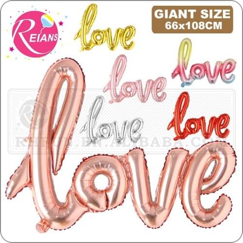 Giant Rosegold Love Letter Foil Balloons Champagne Love Balloon, Wedding Party Decoration Valentines Day Gift Marriage Decor
