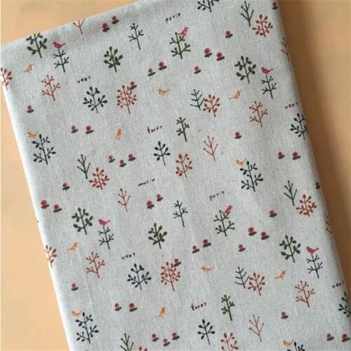 Cotton Linen Sewing Fabric Floral Printed Woven Patchwork Cotton Linen Fabric Handmade Telas Sewing Quilting Home Textile Crafts