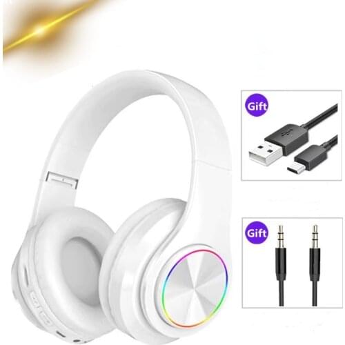 Gaming Headsets Gamer Headphones Surround Sound Stereo Wired Earphones USB Microphone Colourful Light PC Laptop Game Headse