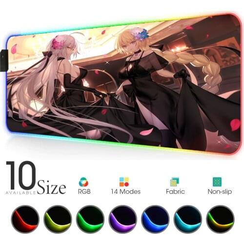 Joan Alter Rgb Mouse Pad Gloway Pads Led Play Mat with Backlight Pad Pad Mouse Gaming Xxl Pc Gamer Complete Mini Pc Carpet Anime