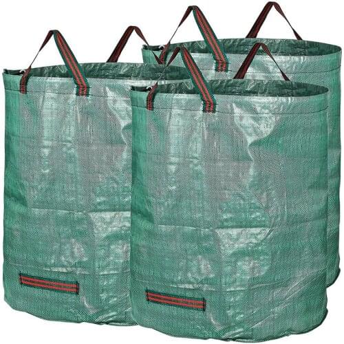 3Pcs Yard Waste Bins Portable Large Garden Waste Leaves Grass Bin Reusable Storage Container