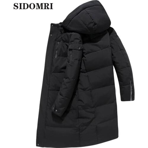 Mens jacket 90% white duck down coat extra-thick outdoor down jacket for middle-aged and elderly men warm jacket