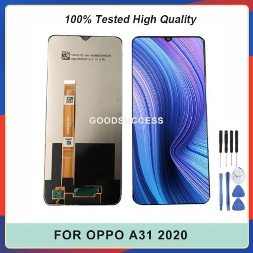 100% Tested 6.5'' For OPPO A31 2020 CPH2015 / A8 2019 Lcd Display Touch Screen Panal Glass Assembly Repair Part with Tools