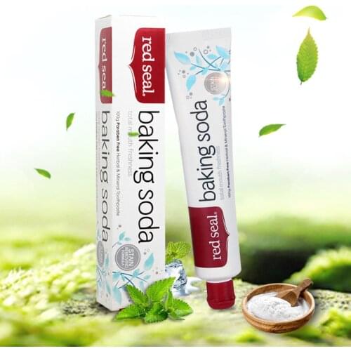 NewZealand Red Seal Baking Soda Toothpaste 2PCS Remove Stain Food Particle Mint Breath Freshener Clean Teeth Fight Plaque Decay